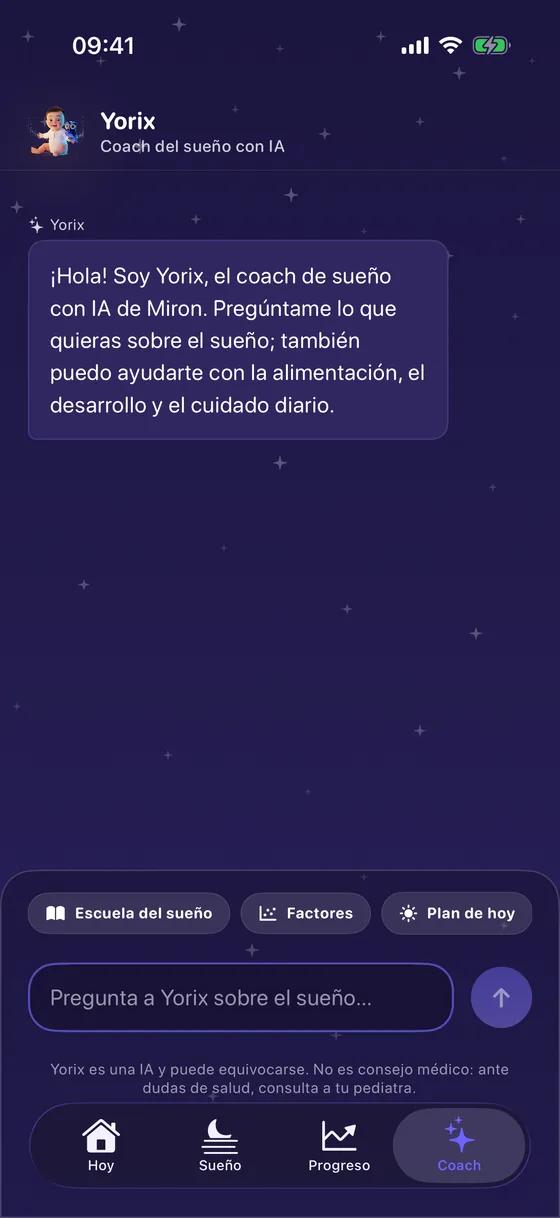 Chat con el coach de IA de Yorix