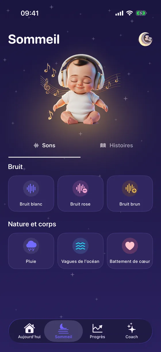 Sons pour dormir dans Yorix